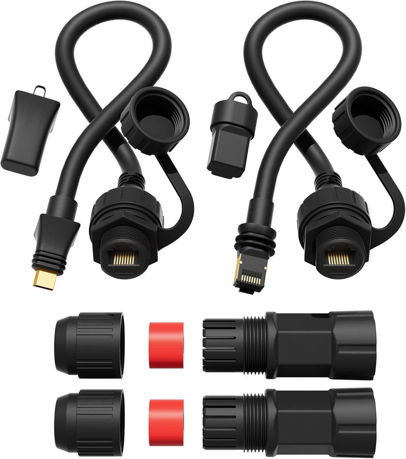 EAZUSE Starlink Enterprise Ethernet Adapter Waterproof RJ45 Coupler Extension Cable for Starlink Enterprise Dish and Power Supply - Image 1